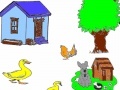 Παιχνίδι Dog and farmhouse coloring