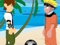 Παιχνίδι Naruto and Ben 10 play volleyball