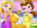 Παιχνίδι Baby Rapunzel And Baby Belle Cooking Pizza 