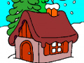 Παιχνίδι House in Winter Forest Coloring