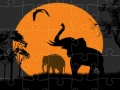 Παιχνίδι Elephant Silhouette Jigsaw