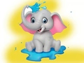 Παιχνίδι Coloring Book: Elephant Spraying Water