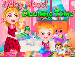 Μωρό Hazel Ώρα Καθαρισμός.