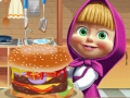 Παιχνίδι Masha & the bear Cooking Big Burger 