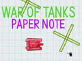 Παιχνίδι War Of Tanks Paper Note