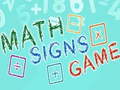 Παιχνίδι Math Signs Game