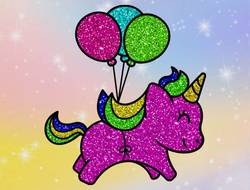 Βιβλίο ζωγραφικής Glittered Unicorns 