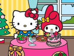 Γεια σας Kitty και Friends Xmas Dinner