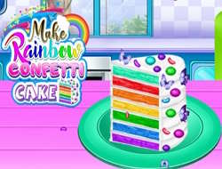 Φτιάξτε τούρτα κομφετί Rainbow .