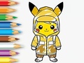 Παιχνίδι Coloring Book: Raincoat Pikachu