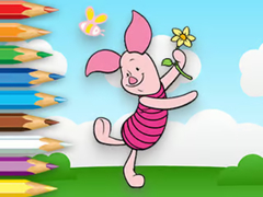 Παιχνίδι Coloring Book: Piglet Holds Toy Windmill