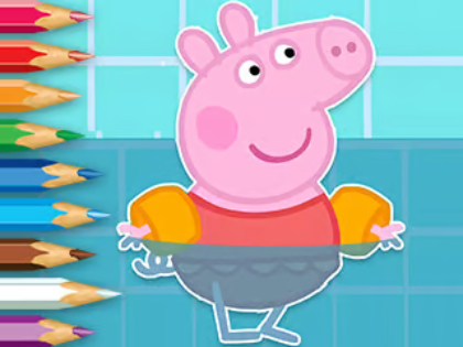 Βιβλίο ζωγραφικής: Peppa Swimming .