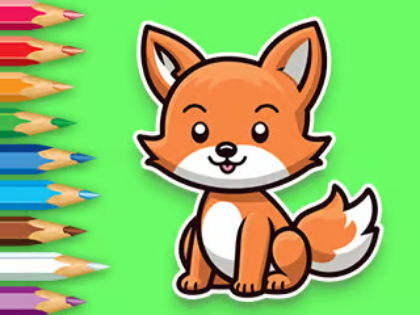 Βιβλίο ζωγραφικής: Baby Fox 