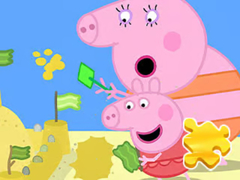 Παιχνίδι Jigsaw Puzzle: Peppa Pig Making Sand