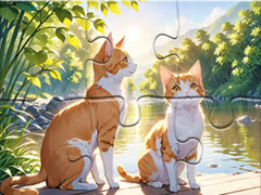 Παιχνίδι Jigsaw Puzzle: Cats In Pairs