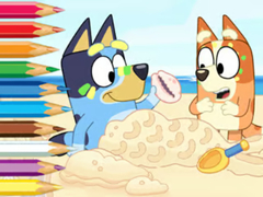 Παιχνίδι Coloring Book: Bluey On The Beach