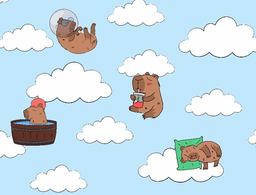 100 κρυμμένα Capybaras .