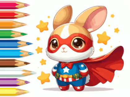 Βιβλίο ζωγραφικής: Super Rabbit .