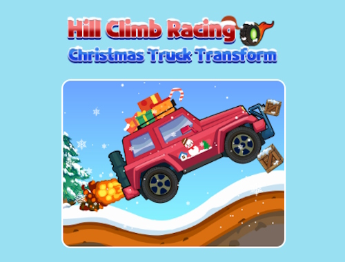 Hill Climb Racing: Μετασχηματισμός φορτηγών Χριστουγέννων.