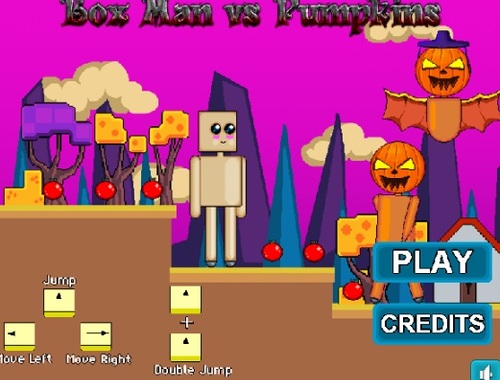 Box Man vs Pumpkins.
