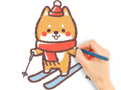 Παιχνίδι Coloring Book: Skiing Puppy