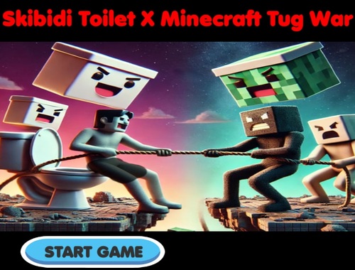 Skibidi τουαλέτα x Minecraft Tug War .