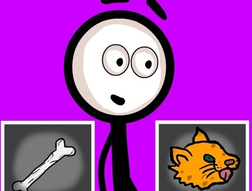 Ο Stickman επιλέγοντας ενέργειες 