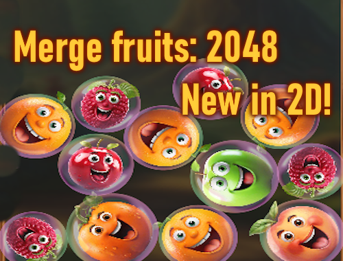 Συγχώνευση Fruits: 2048 Νέο στο 2D! .