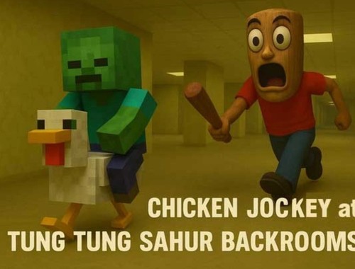 Κοτόπουλο Jockey στο Tung Tung Sahur Backrooms .