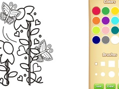 Παιχνίδι Butterflies and Flowers Coloring Book for Kids