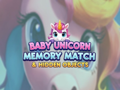 Παιχνίδι Baby Unicorn Memory Match & Hidden Objects