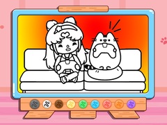 Παιχνίδι Coloring Book: Toca Life With Pusheen