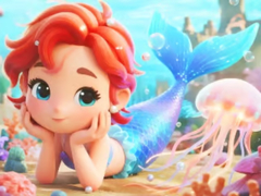 Παιχνίδι Jigsaw Puzzle: Chibi Mermaid Marshmallow Jellyfish