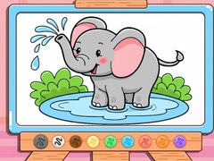 Παιχνίδι Coloring Book: Cute Baby Elephant