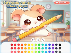 Παιχνίδι Cute Anime Animals Coloring Pages