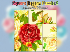 Παιχνίδι Square jigsaw Puzzle 2  Assemble Flowers