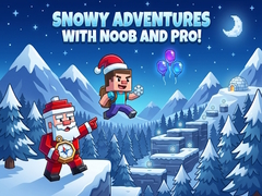 Παιχνίδι Snowy Adventures with Noob and Pro!