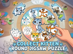 Παιχνίδι Round jigsaw Puzzle - Collect Kitten