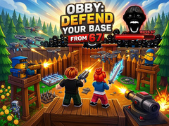Παιχνίδι Obby: Defend your base from 67