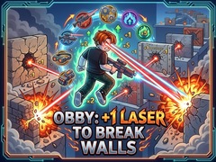 Παιχνίδι Obby: +1 Laser to Break Walls