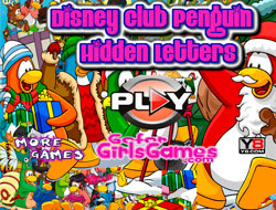 Disney Club Penguin κρυμμένα γράμματα.