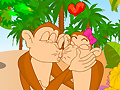 Παιχνίδι Cute monkey kissing